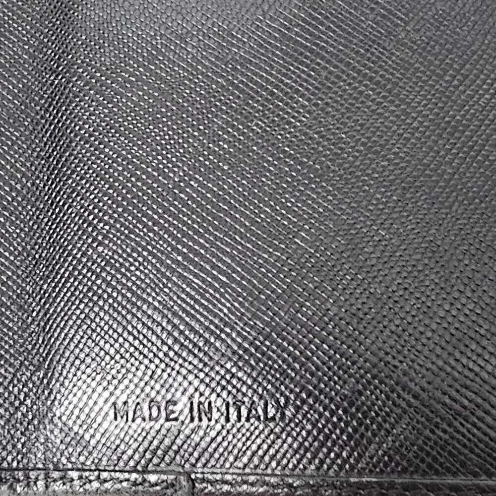 Prada Milano Saffiano Leather Compact Bifold Black Wallet